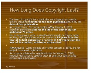 ADVANTAGES OF FILING A COPYRIGHT REGISTRATION