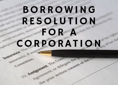 Borrowing Resolution for a Corporation Archives | Aapka Consultant