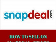 How to Sell on Snapdeal: Seller Registration?