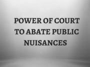 POWER OF COURT TO ABATE PUBLIC NUISANCES