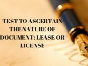 TEST TO ASCERTAIN THE NATURE OF DOCUMENT_ LEASE OR LICENSE