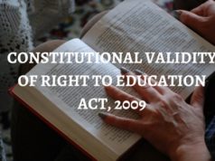 CONSTITUTIONAL VALIDITY OF RIGHT TO EDUCATION ACT, 2009 (1)