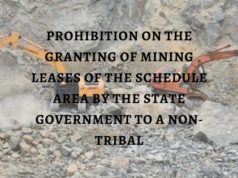PROHIBITION ON THE GRANTING OF MINING LEASES OF THE SCHEDULE AREA BY THE STATE GOVERNMENT TO A NON-TRIBAL (1)