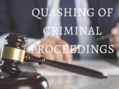 QUASHING OF CRIMINAL PROCEEDINGS