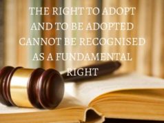 THE RIGHT TO ADOPT AND TO BE ADOPTED CANNOT BE RECOGNISED AS A FUNDAMENTAL RIGHT