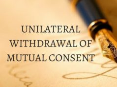 UNILATERAL WITHDRAWAL OF MUTUAL CONSENT