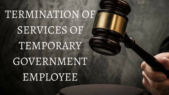 TERMINATION OF SERVICES OF TEMPORARY GOVERNMENT EMPLOYEE