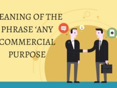MEANING OF THE PHRASE ‘ANY COMMERCIAL PURPOSE