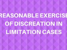 REASONABLE EXERCISE OF DISCREATION IN LIMITATION CASES