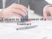 Model Format of Consent to Assignment of a Contract