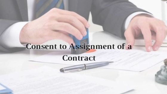 Model Format of Consent to Assignment of a Contract