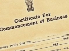 Certificate of Commencement of Business