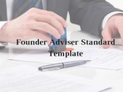 Format of Founder Adviser Standard Template