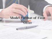 Model Format of Firm Offer