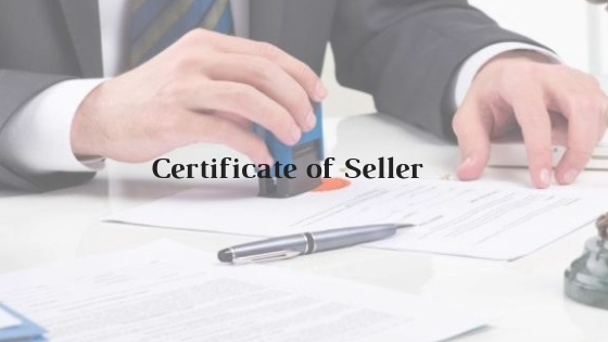 Model Format of Certificate of Seller