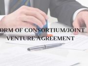 Model Format of Form of Consortium/Joint Venture Agreement