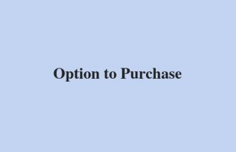 Option to Purchase