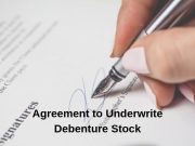 Agreement to Underwrite Debenture Stock