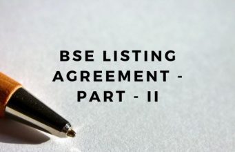 BSE Listing Agreement - Part - II