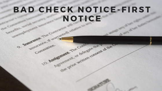 Check Notice-First Notice