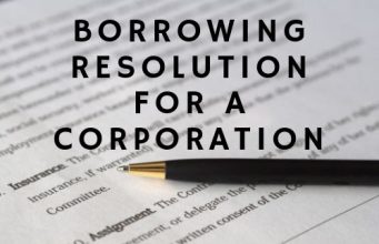 Borrowing Resolution for a Corporation