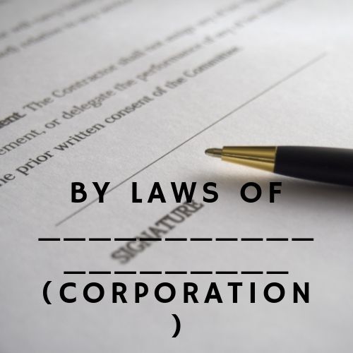 By Laws of ____________________ (Corporation)