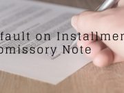 Default on Installment Promissory Note