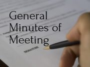 General Minutes of Meeting
