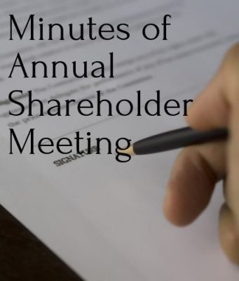 Minutes of Annual Shareholder Meeting