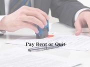 Pay Rent or Quit