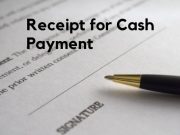 Receipt for Cash Payment