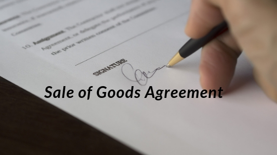 Sale of Goods Agreement `