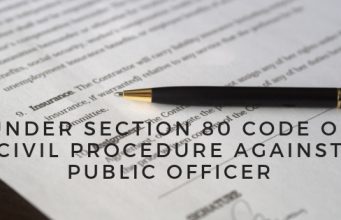 Under Section 80 Code of Civil Procedure Against Public Officer