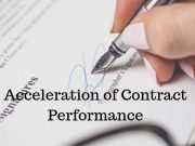 Acceleration of Contract Performance