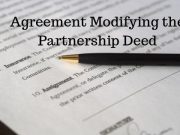 Agreement Modifying the Partnership Deed