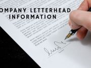 Company Letterhead Information