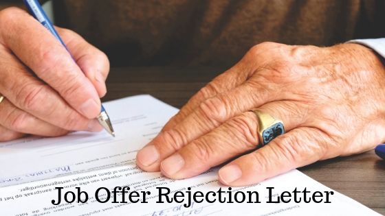 Job Offer Rejection Letter