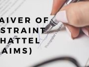 Waiver of Distraint (Chattel Claims)