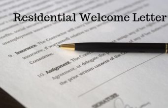 Residential Welcome Letter