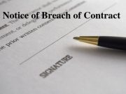 Notice of Breach of Contract
