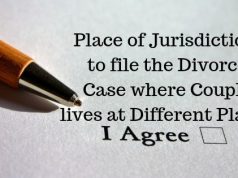 Place of Jurisdiction to file the Divorce Case where Couple lives at Different Places