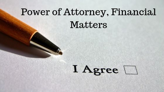 Power of Attorney, Financial Matters