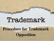 Procedure for Trademark Opposition