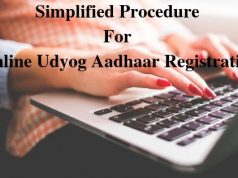 Simplified Procedure For Online Udyog Aadhaar Registration