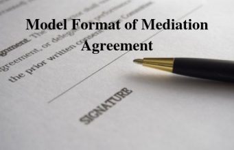 Model Format of Mediation Agreement