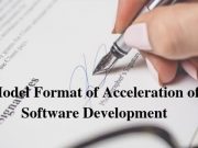 Model Format of Acceleration of Software Development