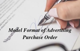 Model Format of Advertising Purchase Order