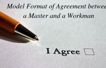 Model Format of Agreement between a Master and a Workman