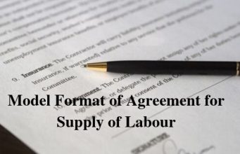 Model Format of Agreement for Supply of Labour