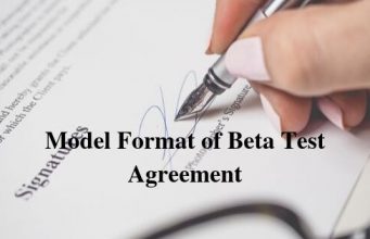 Model Format of Beta Test Agreement